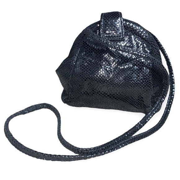 Bags by Pinky Black Sequins Clamshell Crossbody Purse - Picture 2 of 6